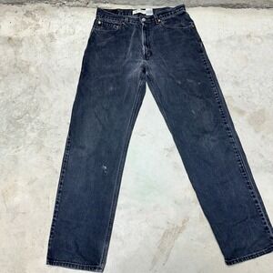 Levi's 550 Relaxed Fit‎ Black Denim Jeans Mens W34 L34 Cotton